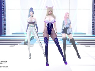 [MMD] Kep1er - Up! Ahri Seraphine Kaisa Hot Kpop Dance League Of Legends KDA AllOut