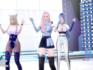 [MMD] Kep1er - Up! Ahri Seraphine Kaisa Hot Kpop Dance League Of Legends KDA AllOut