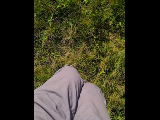 Cute Desperately Moaning 18 Teen Boy Can't Hold Pee so he Peeing in Nature / Male Public Peeing | 4K