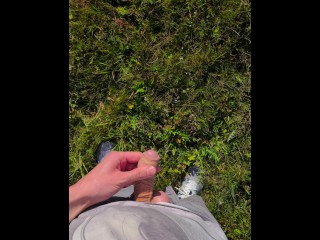 Cute Desperately Moaning 18 Teen Boy Can't Hold Pee so he Peeing in Nature / Male Public Peeing | 4K