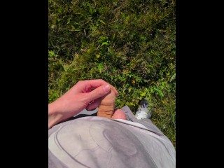 Cute Desperately Moaning 18 Teen Boy Can't Hold Pee so he Peeing in Nature / Male Public Peeing | 4K