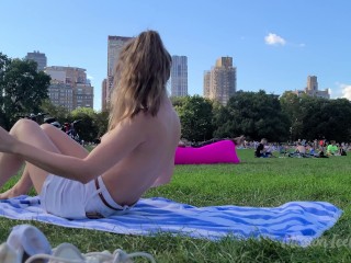 Strangers kept staring at my tits — "Topless in Busy Park" Teaser