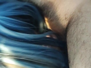 Big boob bubble ass slut gives handjob and blowjob in car in exchange for money