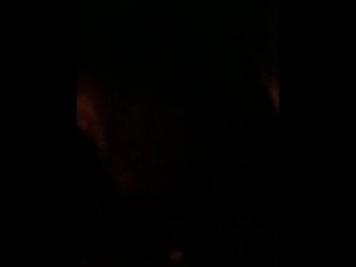 Front seat blowjob in the dark