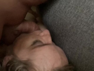 MILF sucks COCK like “NURSING” on a TIT, keeps nursing long after cum