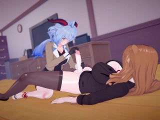 Office Busty Futas - Futa Ganyu x Futa Raphtalia