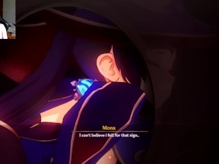 Genshin Impact Hentai - Mona got stuck in the washing machine and was fucked