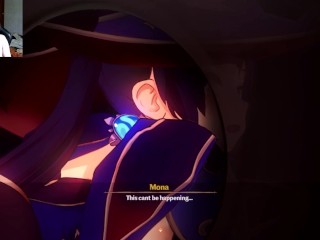 Genshin Impact Hentai - Mona got stuck in the washing machine and was fucked