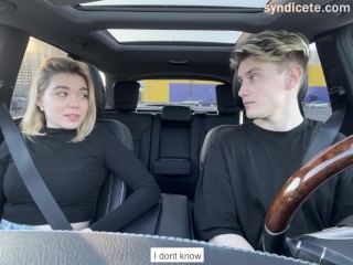 Paid for a taxi with a blowjob | in the car | outdoor