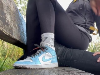 Young Hot Blonde lets me Play with her Pussy in Public Park - RISKY PUBLIC POV