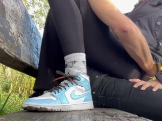 Young Hot Blonde lets me Play with her Pussy in Public Park - RISKY PUBLIC POV