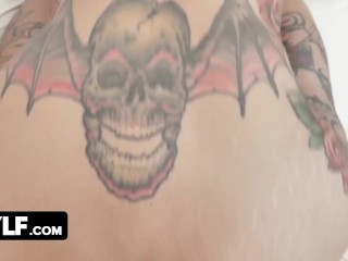 Mylf - Tattooed Milf Lily Lane Gets Her Hairy Pussy Creampied By Young Dick Full Video