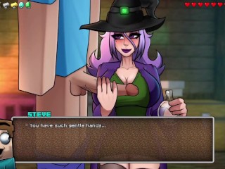 Hornycraft Milf Witch Milking big penis and Sperms Collecting