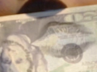 Leaving Messy Black lipstick Prints on Fake money (FINDOM FETISH )