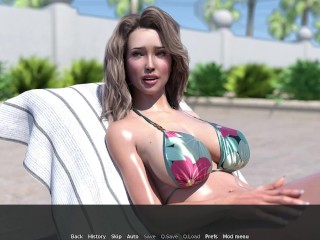 A Wife And StepMother - Hot Scenes - Relax By the Pool Part 14 Developer Patreon "LUSTANDPASSION"