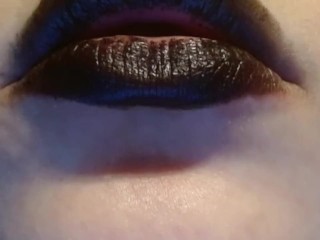 EXTREME SHORT TEASE black lipstick Dripping with Lube