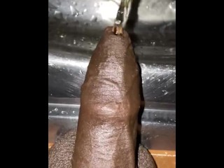 Uncut asian dick pissing to the sink hot Foreskin black asian cock with long Foreskin 