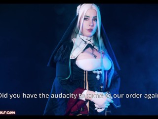 I lied to nun and she discipline me with pegging. Femdom - MollyRedWolf