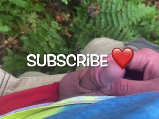 Enjoying a Piss in the Woods (Micro Penis Outdoor Nature Pissing POV)