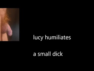 Lucy does a small dick rating