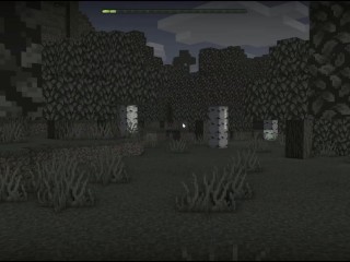 HornyCraft [Minecraft parody hentai game ] Ep.9 enderman outdoor masturbating in the forest