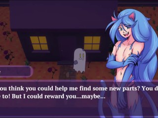 Sex Or Treat [Halloween Hentai game PornPlay ] Ep.1 the bunny maid put a duster in her butt