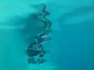 Face-up breathhold underwater ballerina dancer feet 