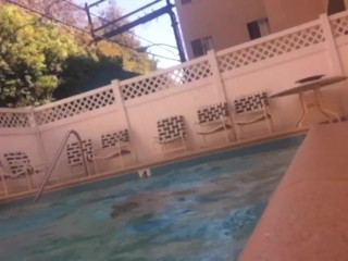 Face-up breathhold underwater ballerina dancer feet 