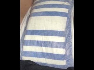 Wifey fills her diaper after a night of drinking