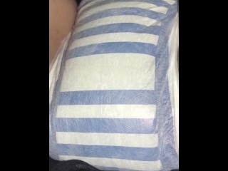 Wifey fills her diaper after a night of drinking