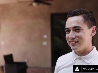 MODERN-DAY SINS - Asian Teen Upskirt For Helpful Neighbor Who Gets His First Pussy Peek!