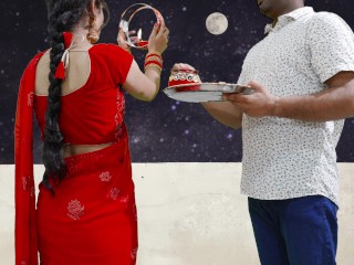 Karva Chauth Special: Newly married priya had First karva chauth sex and had blowjob under the sky