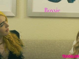 TRANSSGLAMOUR Sexy Masseuse Roxxie Gives Healing To Bella