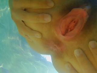 Close Up FUCK in the Sea # Underwater CUM leak n Vagina Cleaning