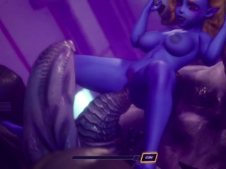 Subverse - Furry monster alien with huge horse cock cumshot in tight ass