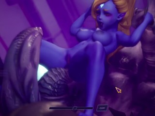 Subverse - Furry monster alien with huge horse cock cumshot in tight ass