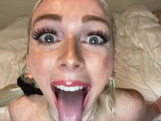 POV JOI Cum On My Cute Freckle Face Mouth Fetish Cum Countdown - Remi Reagan