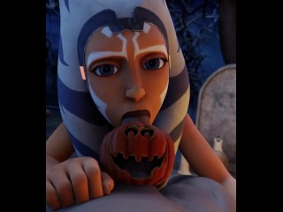 Ahsoka Halloween Blowjob - Star Wars 3d animation loop with sound