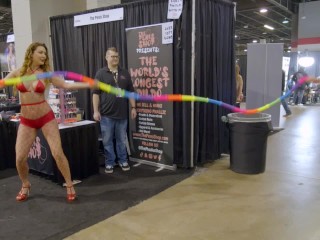 Naked News reporters Eila Adams & Marina Valmont interviews at Exxxotica Chicago
