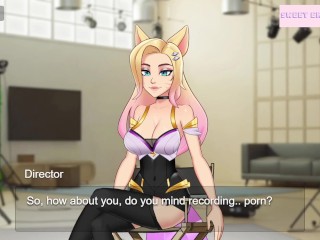 KDA Ahri does porn for the first time [Full Gallery hentai game] Kiss my camera. League of legends