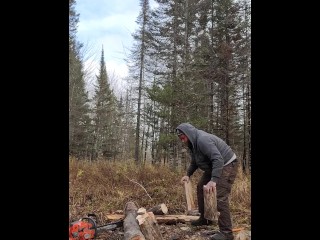Cutting wood and dirt talk 