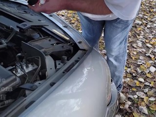 I peed my pants while working on the car, while my girlfriend watched and recorded.