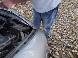 I peed my pants while working on the car, while my girlfriend watched and recorded.