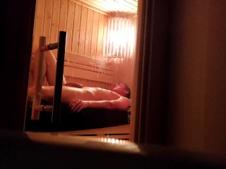 Touching myself in Sauna