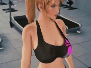 Samus Aran Working Out (Clothed Version)