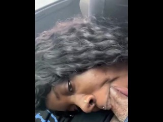  Giving head in the car  till he nut in my mouth 