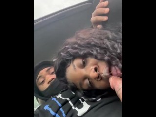  Giving head in the car  till he nut in my mouth 