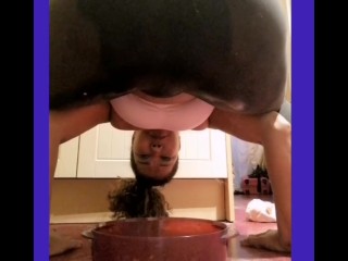 Squirting in yoga panty