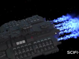 Sex with an alien in a spaceship. A sexy young blonde gets fucked by an alien