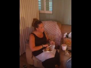 Milf Eating Food Ferociously